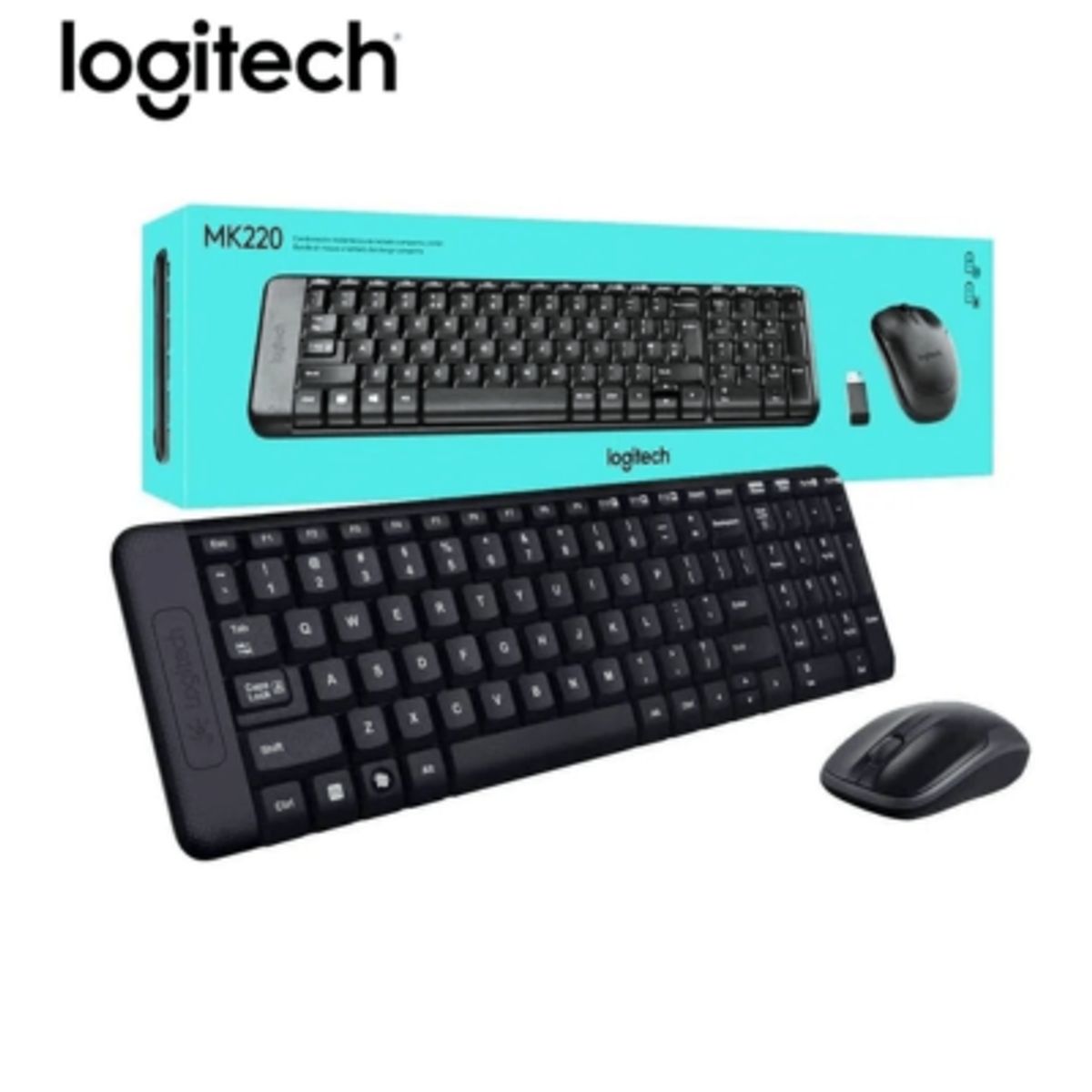 LOGITECH - TECLADO LOGITECH + MOUSE MK220 WIRELESS USB SP BLACK