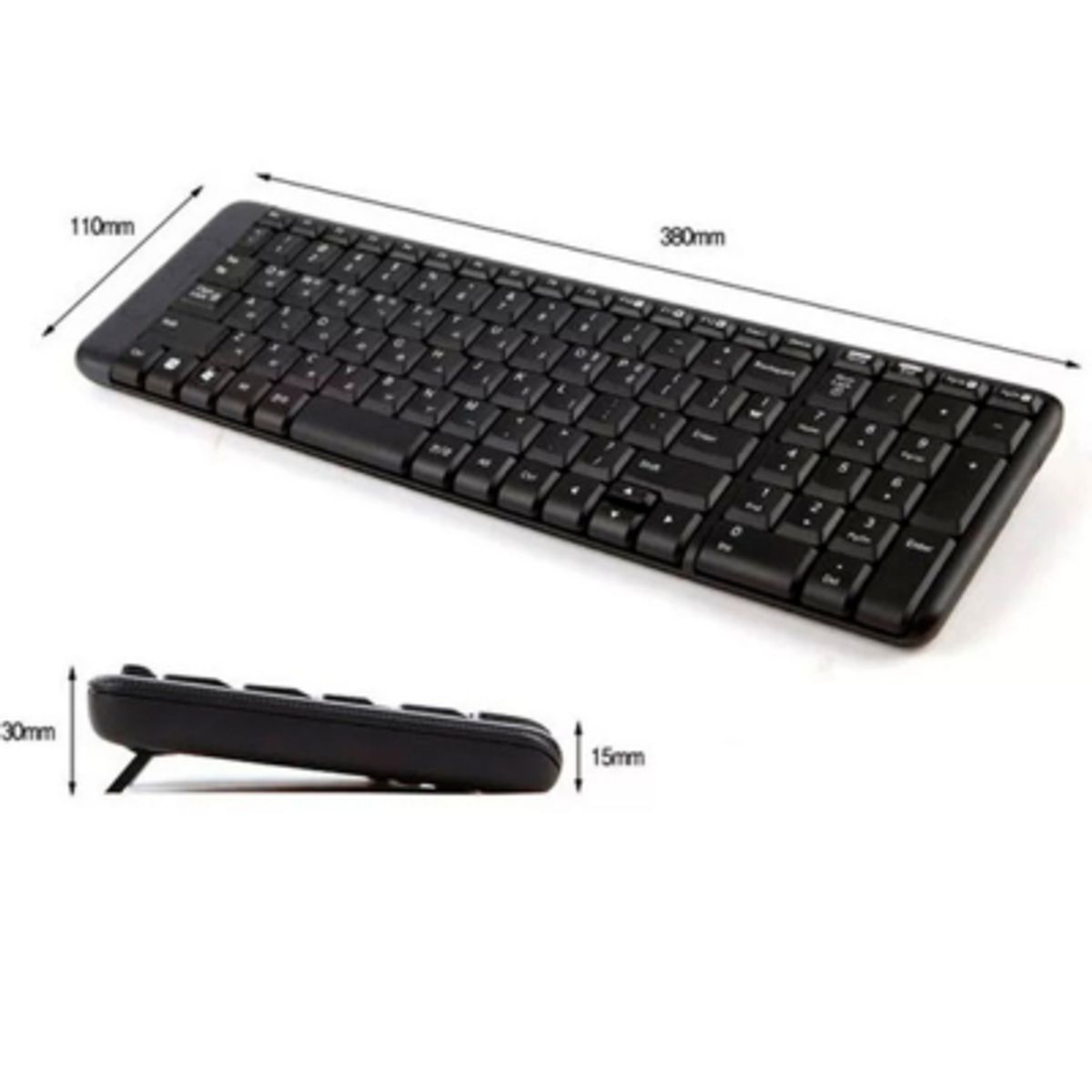 LOGITECH - TECLADO LOGITECH + MOUSE MK220 WIRELESS USB SP BLACK