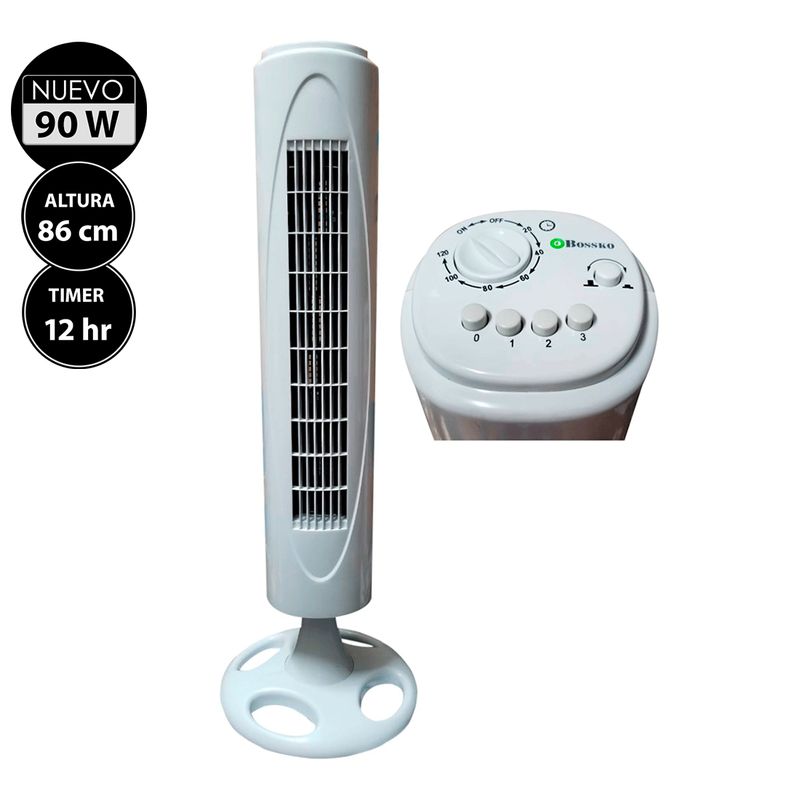 BOSSKO - Ventilador Torre 90W BK-8228VT 86cm
