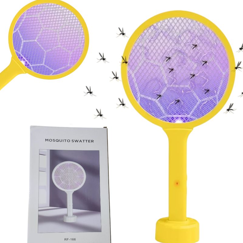 GENERICO - Raqueta eléctrica matamoscas con luz - 2 funciones