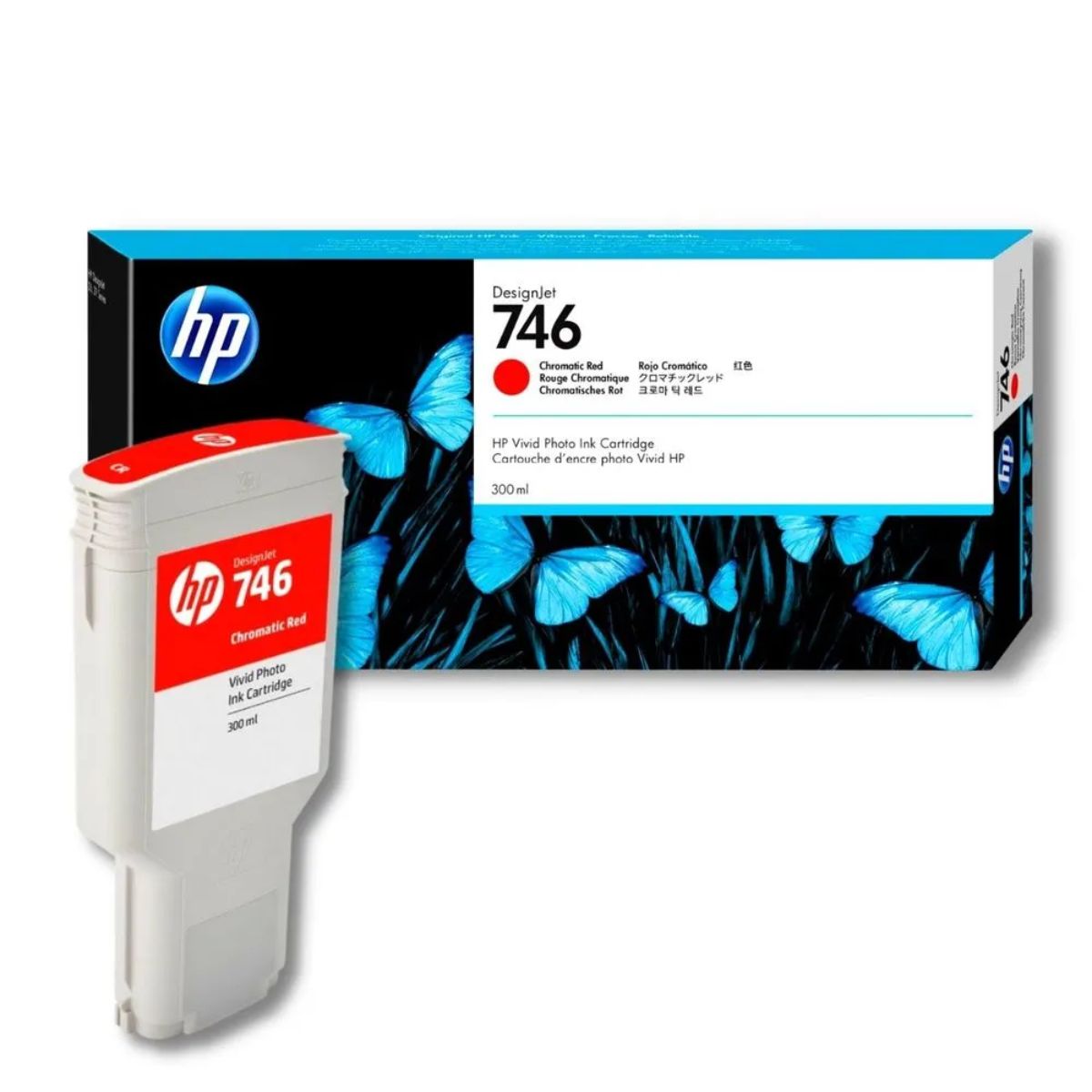 HP - Tinta HP P2V81A 746 300ML Chromatic Red Original
