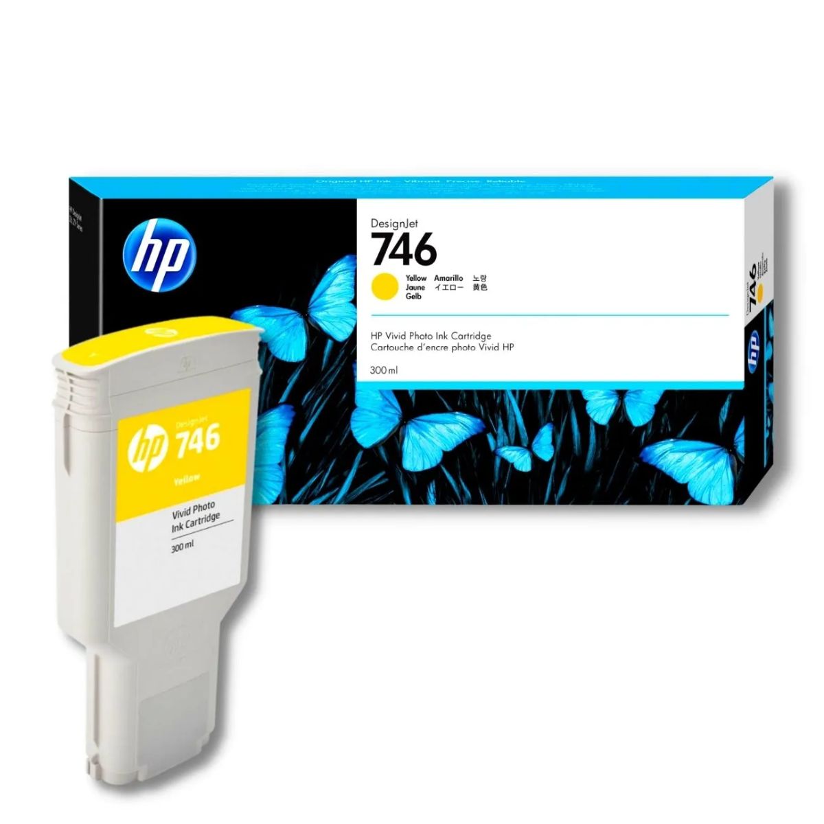 HP - Tinta HP P2V79A 746 300ML Yellow Original