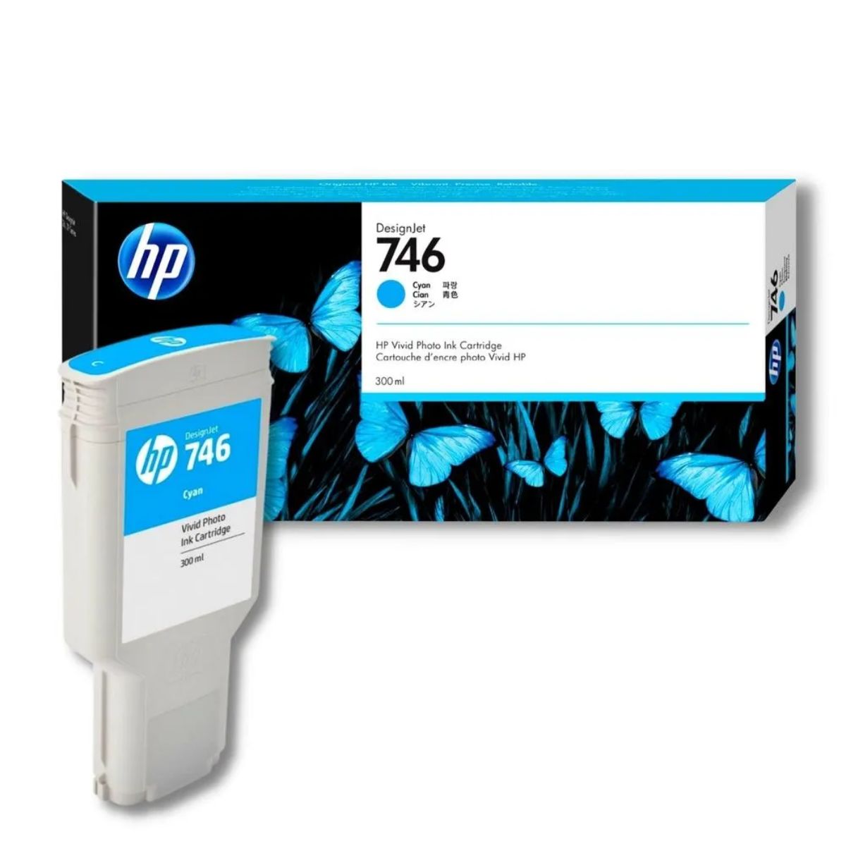 HP - Tinta HP P2V80A 746 300ML Cyan Original