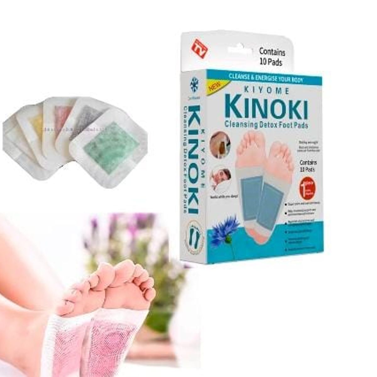 GENERICO - 30 kinoki patches improved version detox plus cornflower