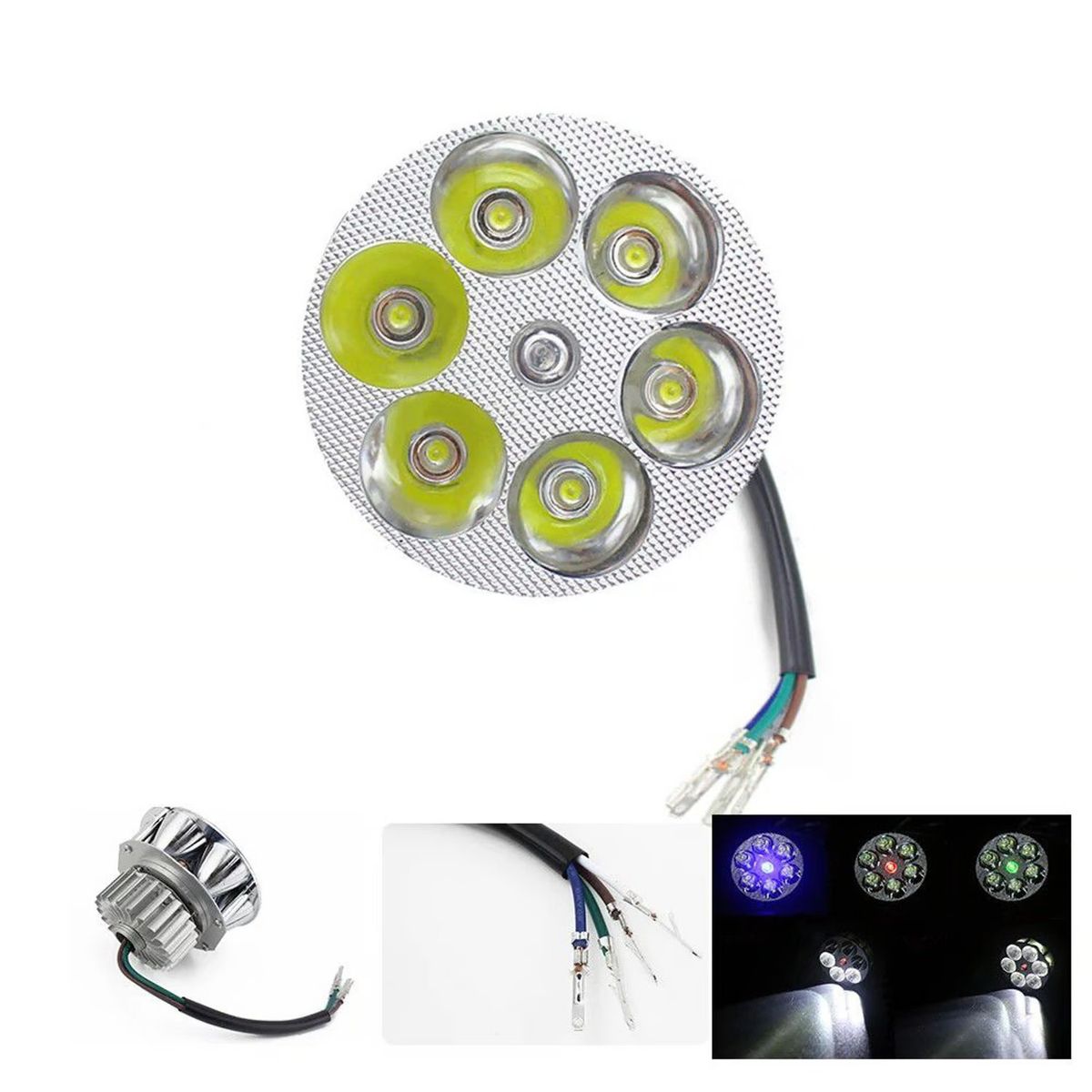GENERICO - Faro led Moto Universal 12v Alta Baja Faro Principal