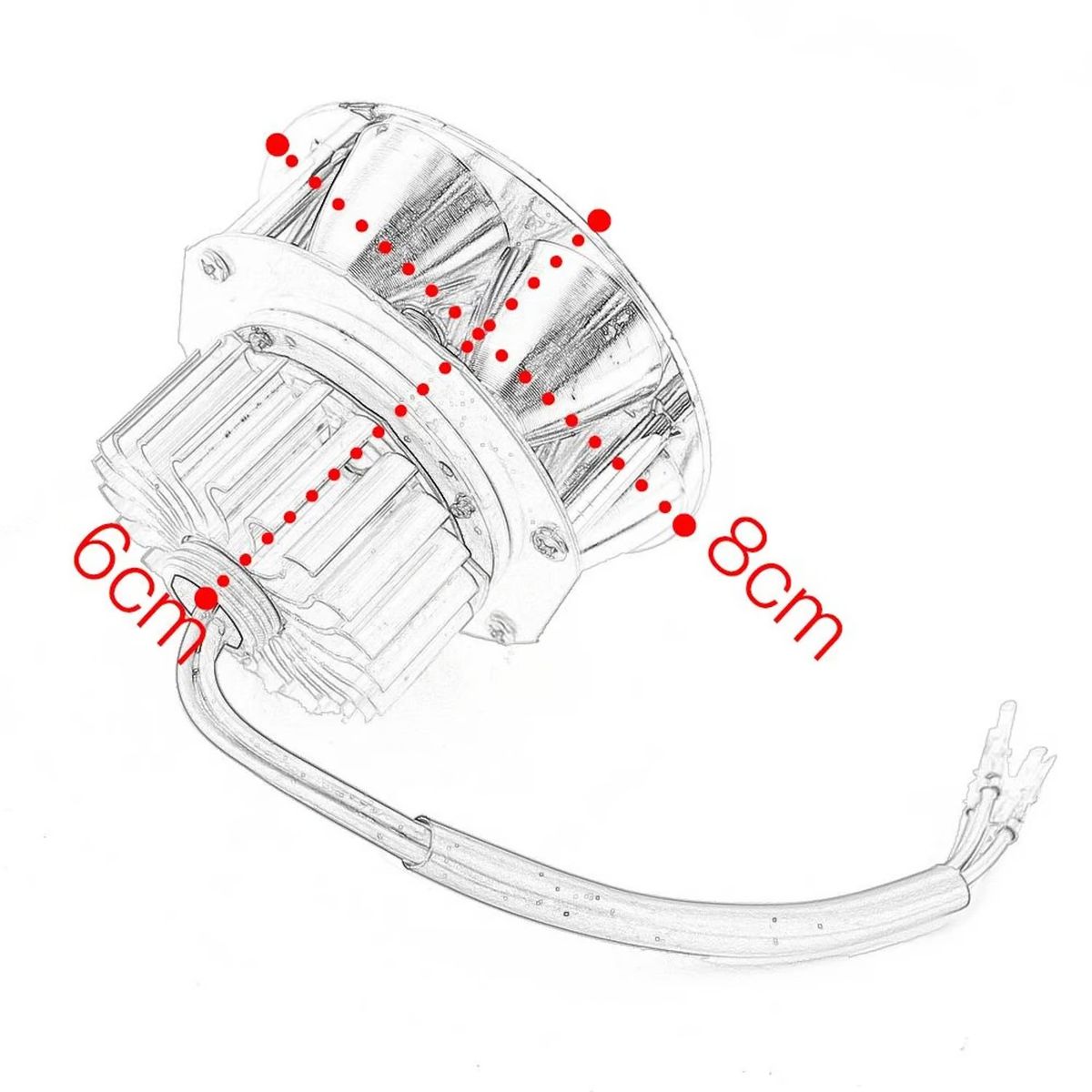 GENERICO - Faro led Moto Universal 12v Alta Baja Faro Principal