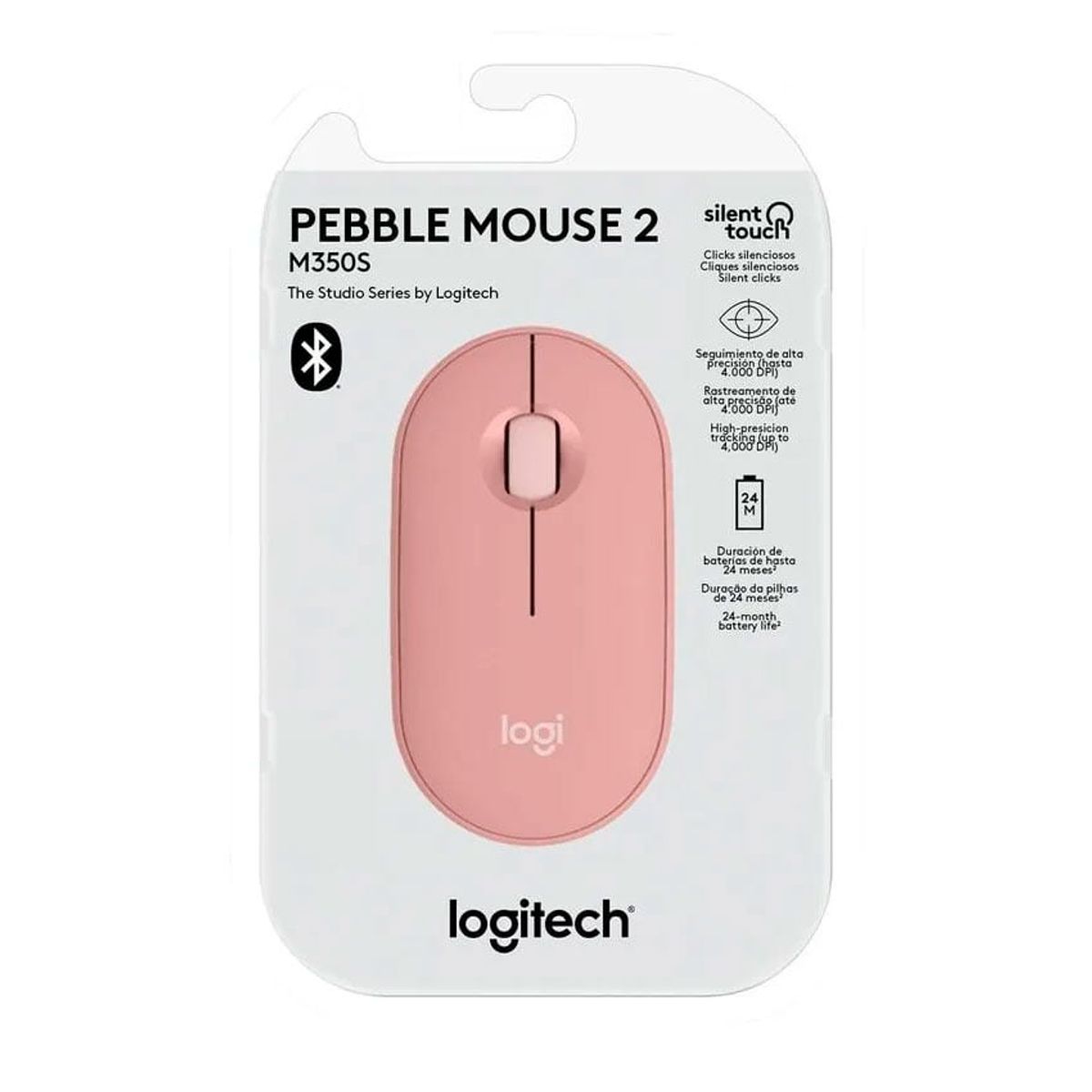 LOGITECH - MOUSE LOGITECH PEBBLE 2 M350S BLUETOOTH/WIRELESS ROSA