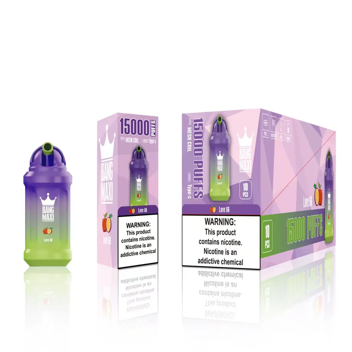 GENERICO - VAPEADOR BANG MAXI LOVE 66 DE 15000 PUFFS