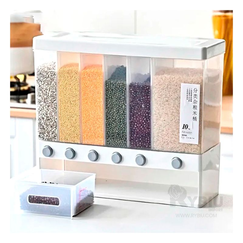 GENERICO - Dosificador de Legumbres de 10kg Blanco Y+Gift MiniAgenda