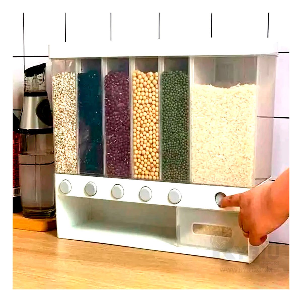 GENERICO - Dosificador de Legumbres de 10kg Blanco Y+Gift MiniAgenda