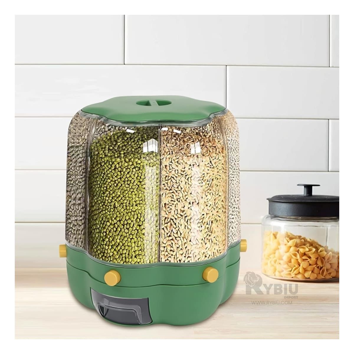 GENERICO - Expendedor Versatil de Granos 6kg Verde Y+Post-it Adhesivos