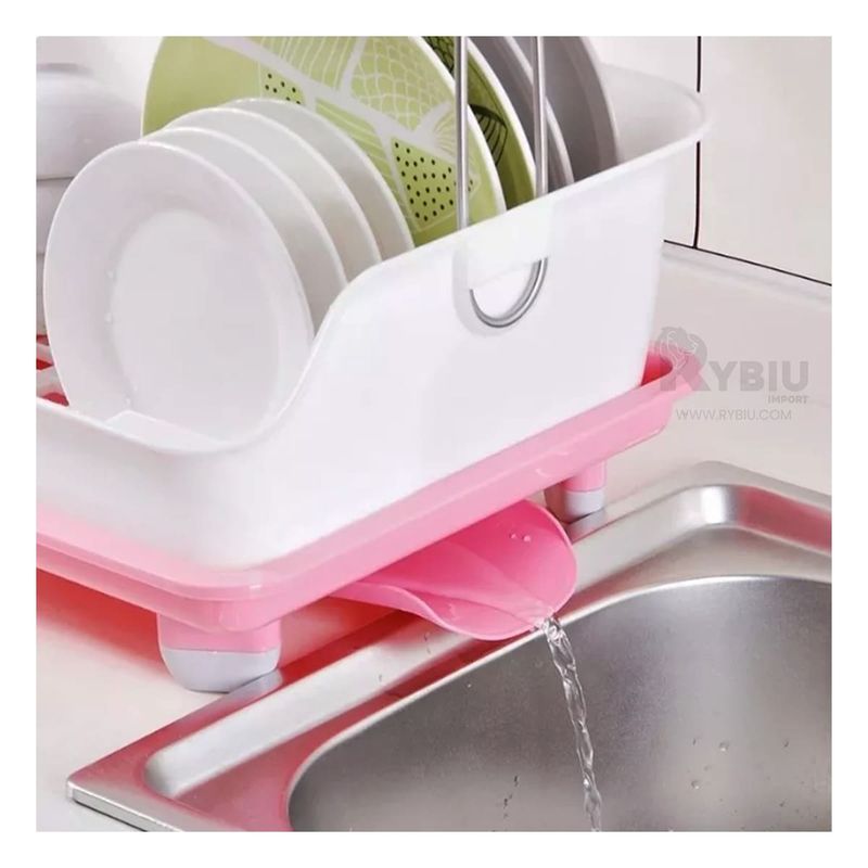 GENERICO - Escurridor Practico de Cubiertos 2N Rosado Y+Regalo Agendita