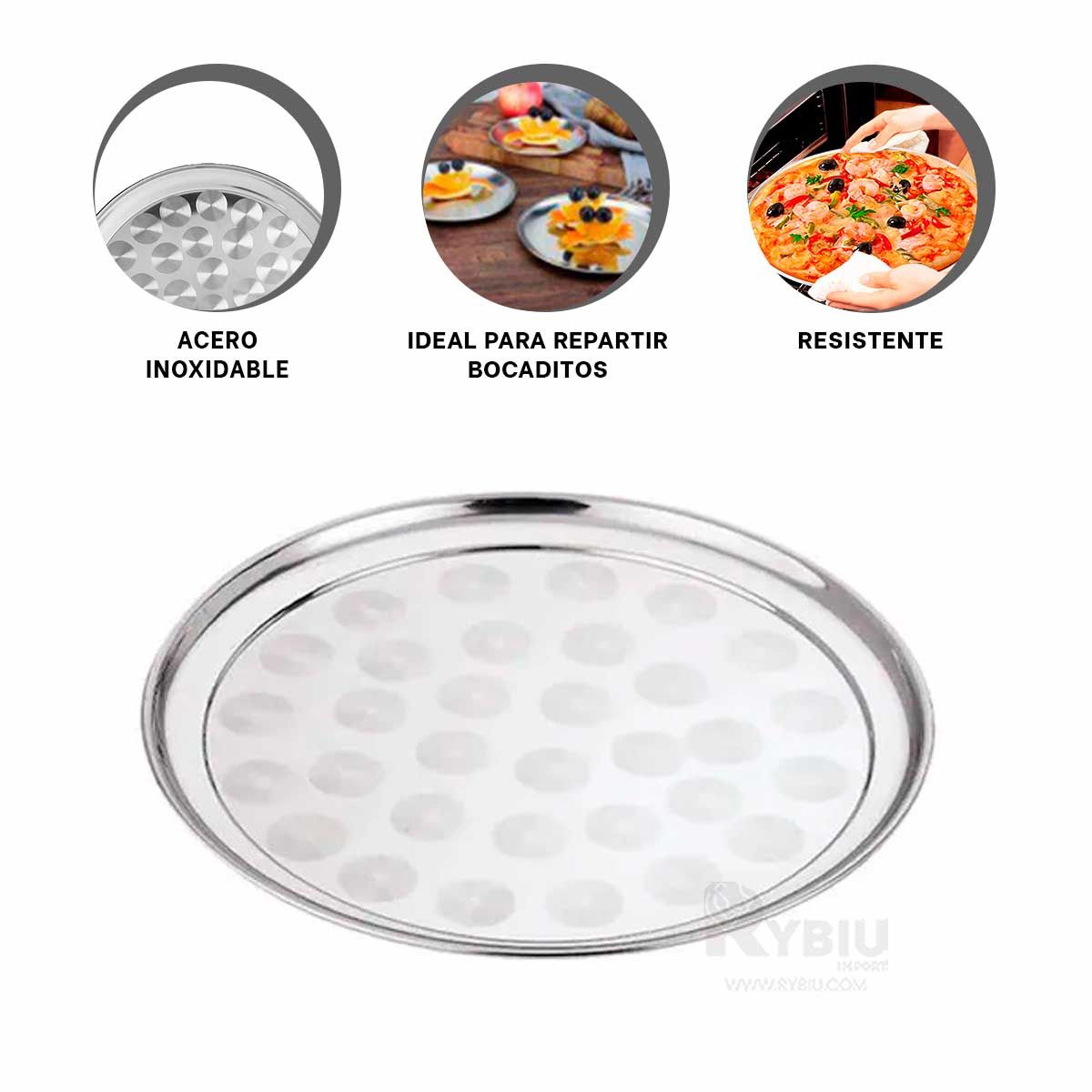 GENERICO - Charola para Kermes en 45x45 cm Y+Ligas de Regalo