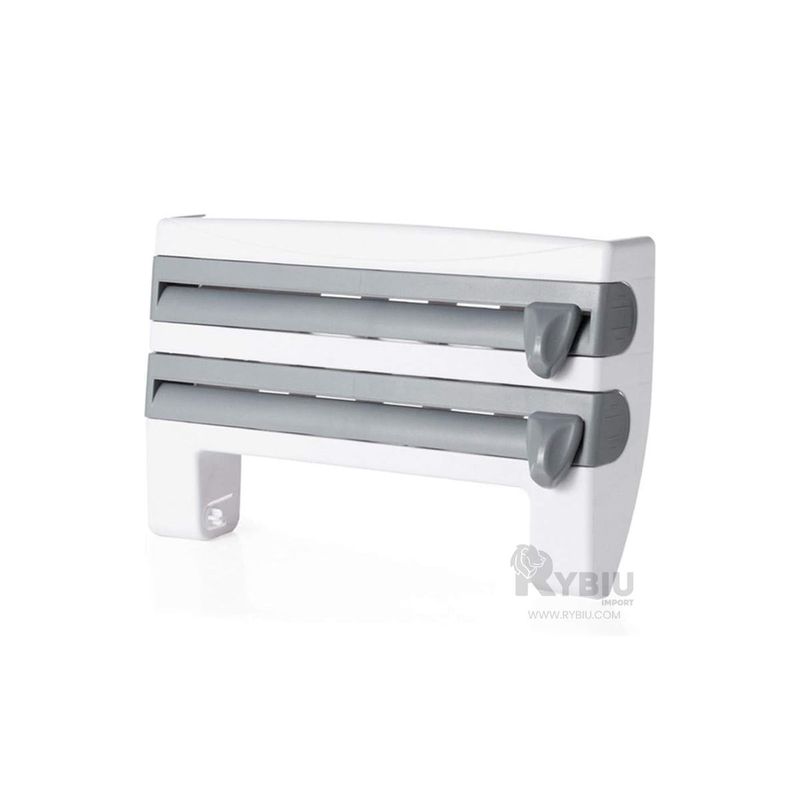 GENERICO - Dispensador Doble para Papel Aluminio y Toalla Color Plomo