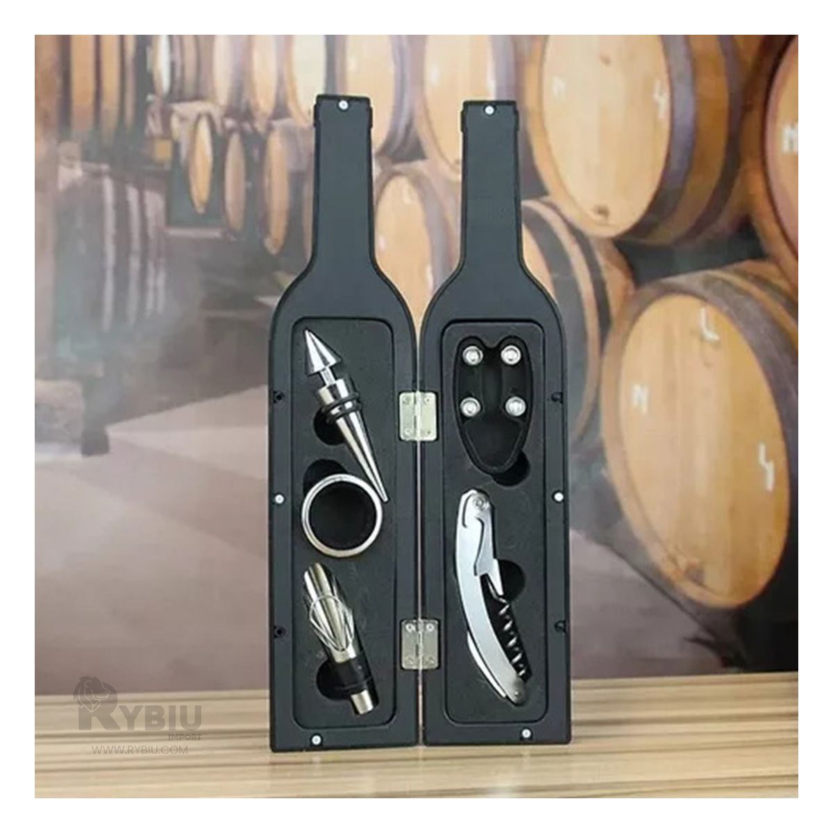 GENERICO - Set para Extracion de Corchos en Negro Y+Regalo Stickers