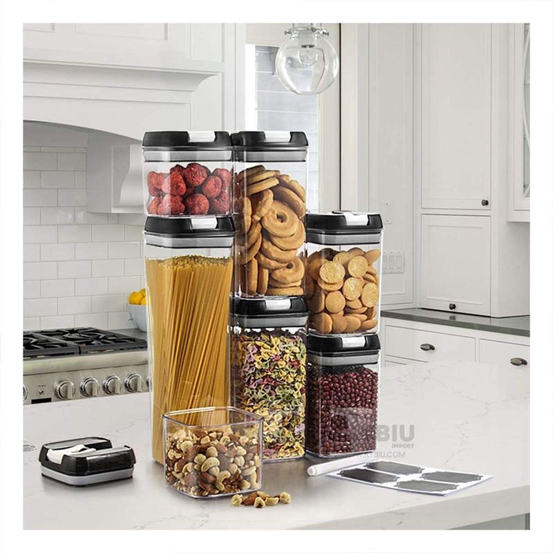 GENERICO - Envases de Conjunto 6 Cocina Tapa Negra Y+Papel de Regalo