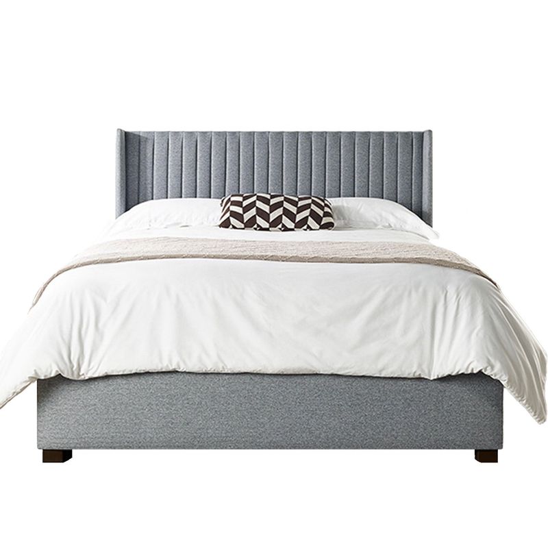 GENERICO - Cama Tapizada Panel Gris Queen