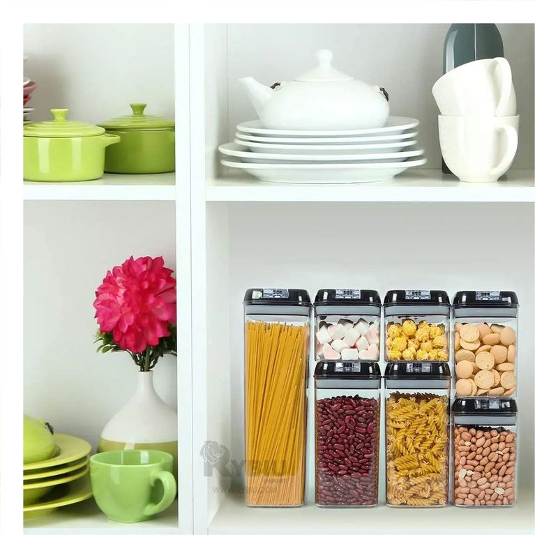 GENERICO - Envases de Conjunto 7 Cocina Tapa Negra Y+Papel de Regalo