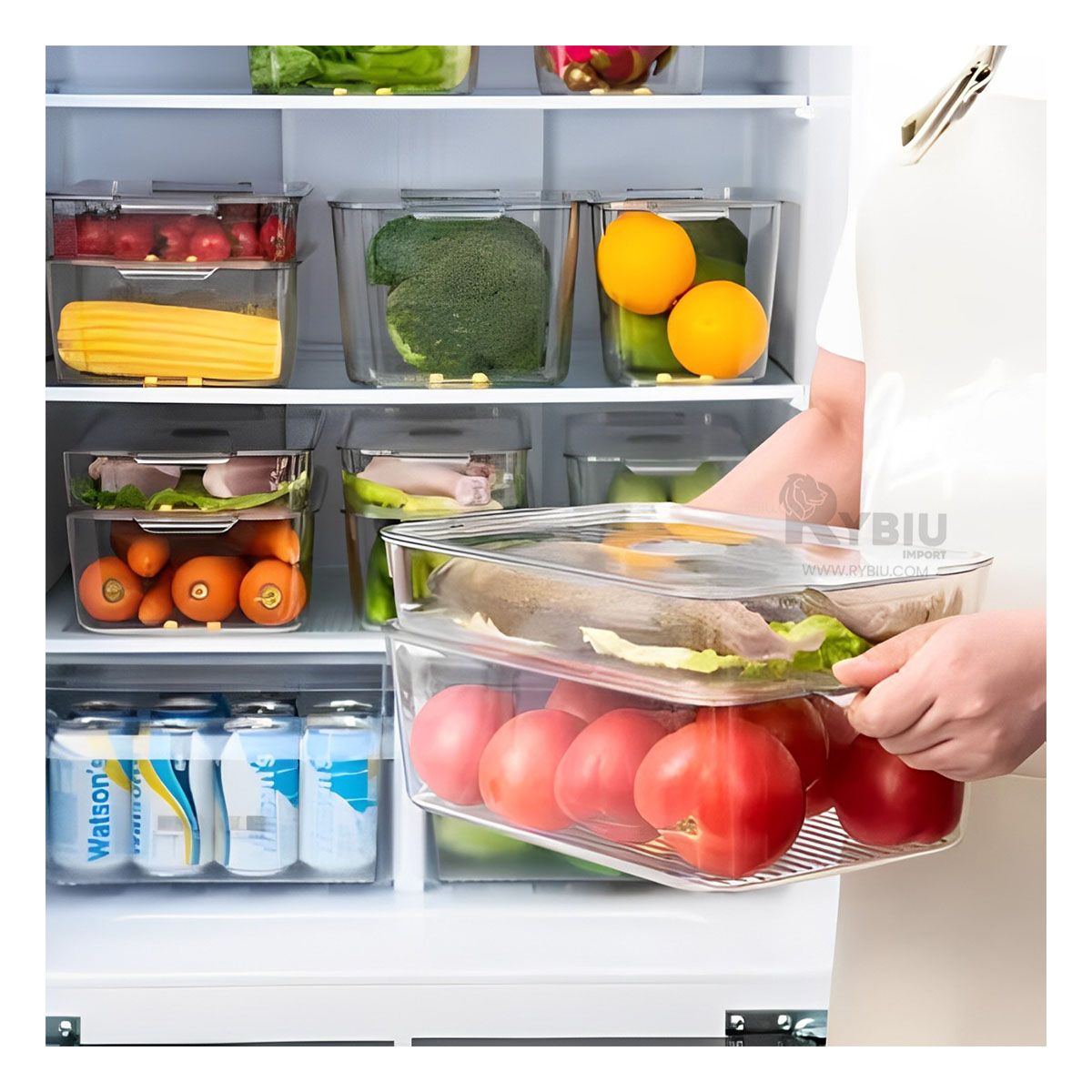 RYBIU IMPORT - Fuente con Asas Pequeñas Rectangular Y+Gift Stickers