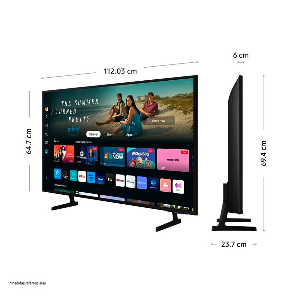 SAMSUNG - Televisor Samsung 50 Crystal Smart TV Tizen UHD 4K UN50DU7000GXPE