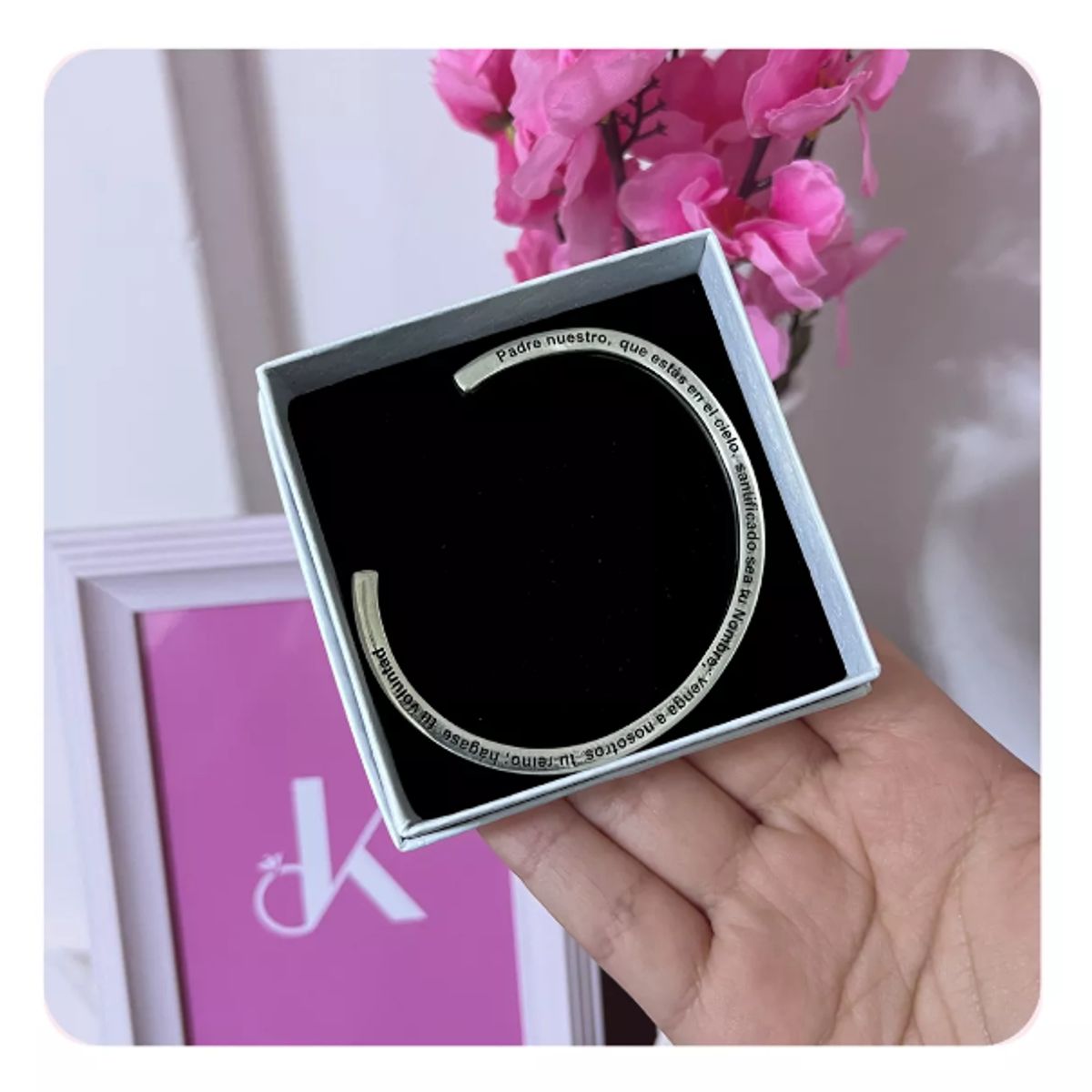 GENERICO - Pulsera Brazalete Padre Nuestro Religioso Joya Regalo Plata