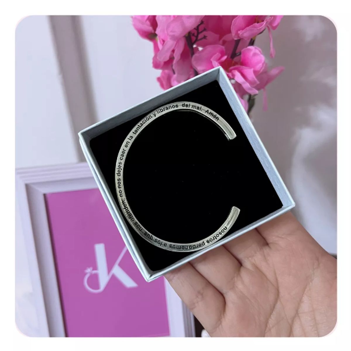 GENERICO - Pulsera Brazalete Padre Nuestro Religioso Joya Regalo Plata