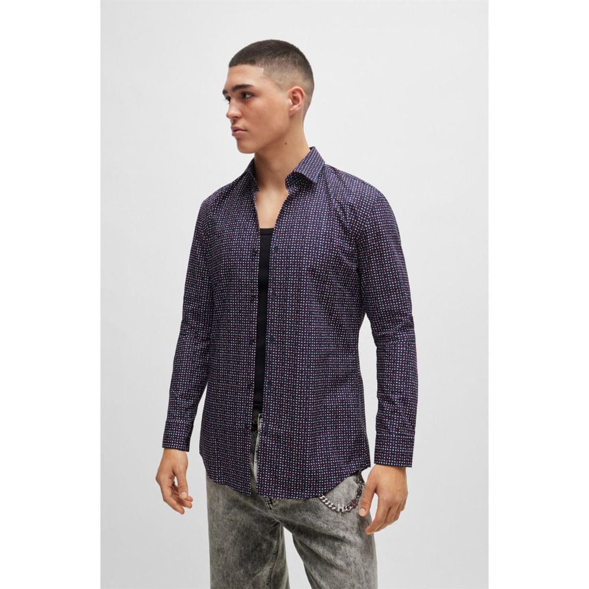 HUGO BOSS - Hugo - Camisa slim fit en popelín de algodón