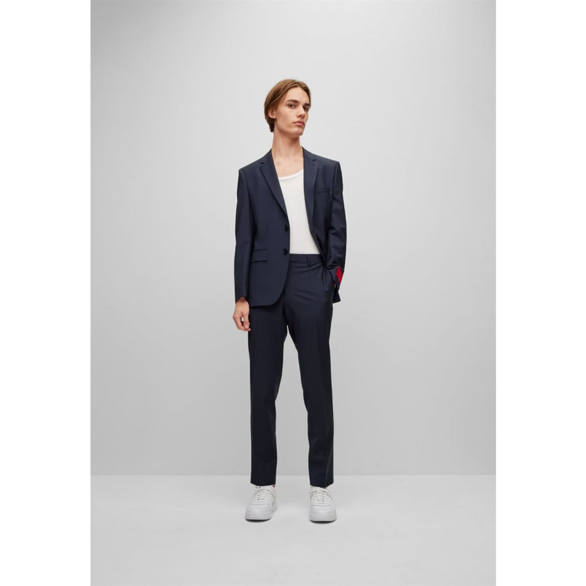 HUGO BOSS - Hugo - Pantalones en mezcla de lana técnica elástica