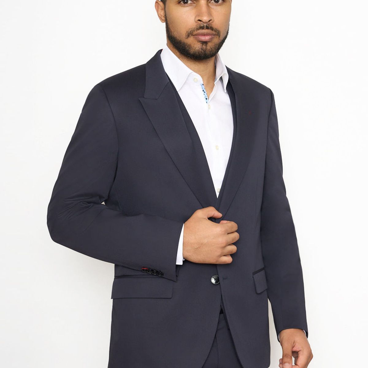 HUGO BOSS - Hugo - Traje slim fit en satén de algodón elástico