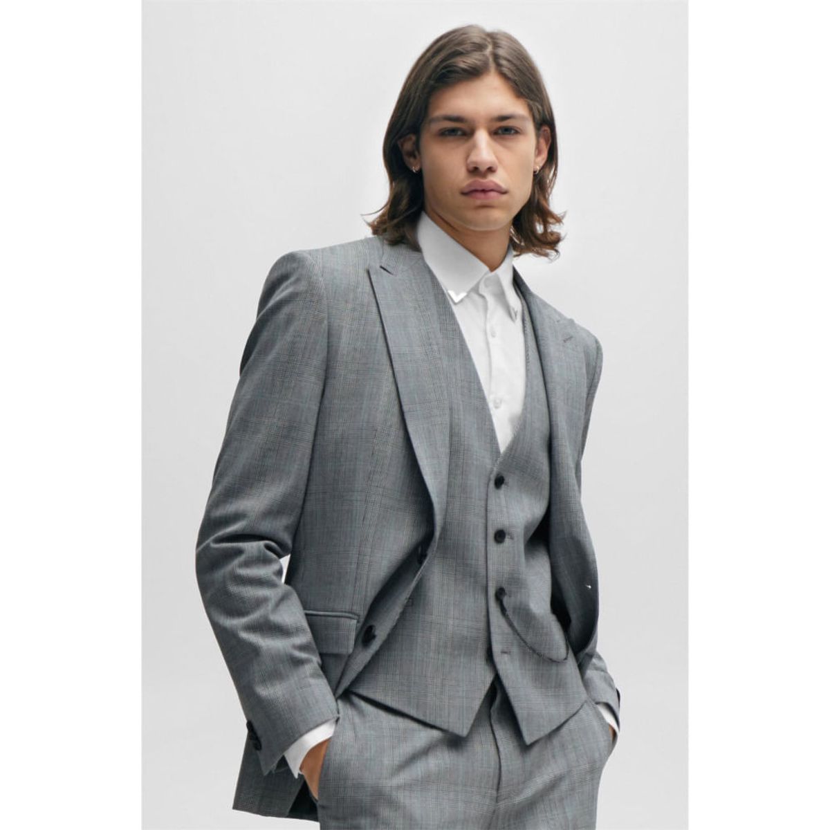 HUGO BOSS - Hugo - Traje extra slim fit de sarga elástica técnica