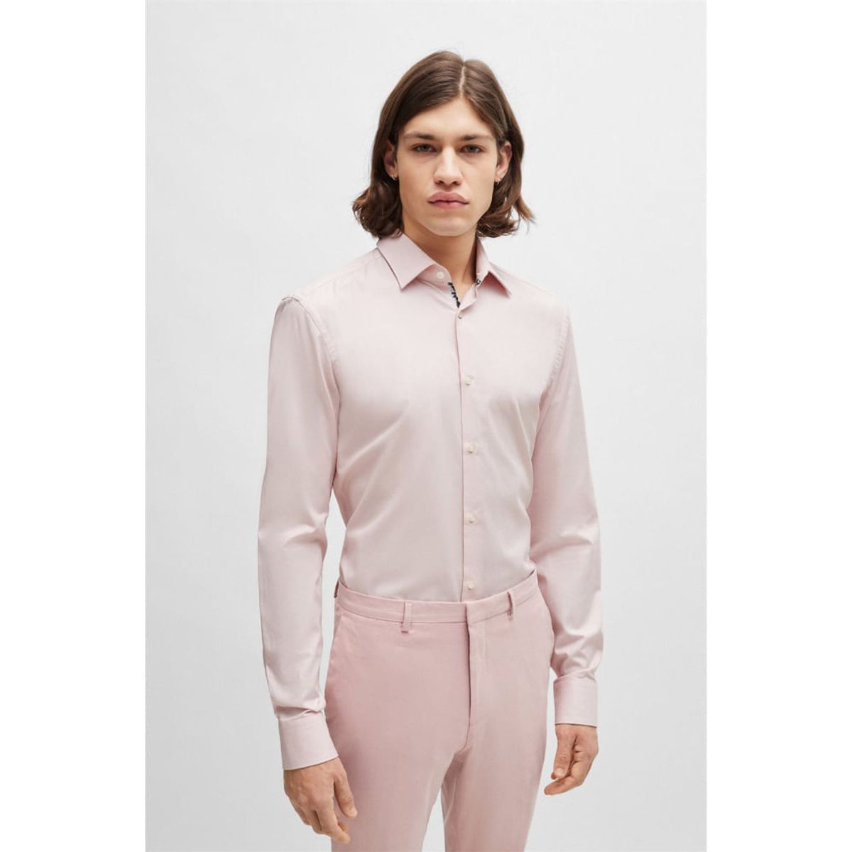 HUGO BOSS - Hugo - Camisa slim fit de algodón Oxford de planchado fácil