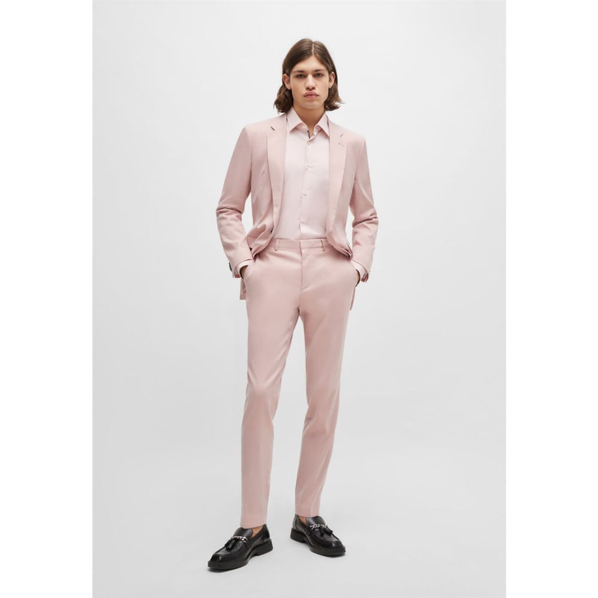 HUGO BOSS - Hugo - Camisa slim fit de algodón Oxford de planchado fácil