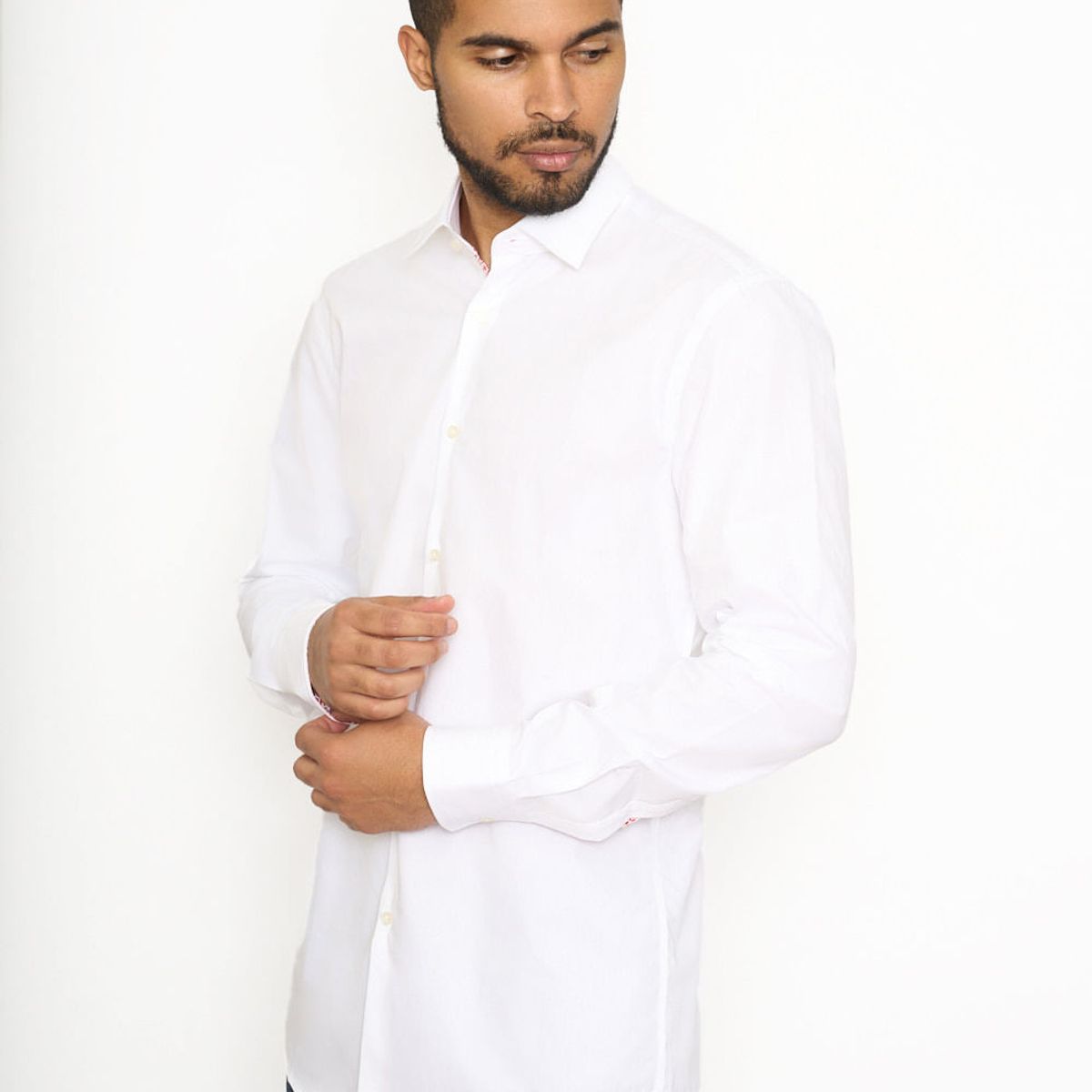 HUGO BOSS - Hugo - Camisa slim fit en popelín de algodón de planchado fácil