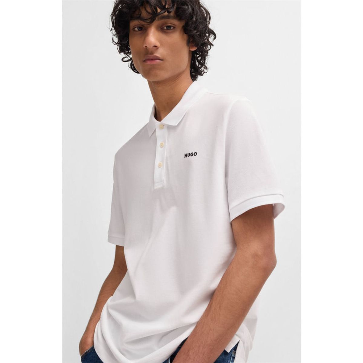 HUGO BOSS - Hugo - Polo de piqué de algodón con estampado con logo/xxl