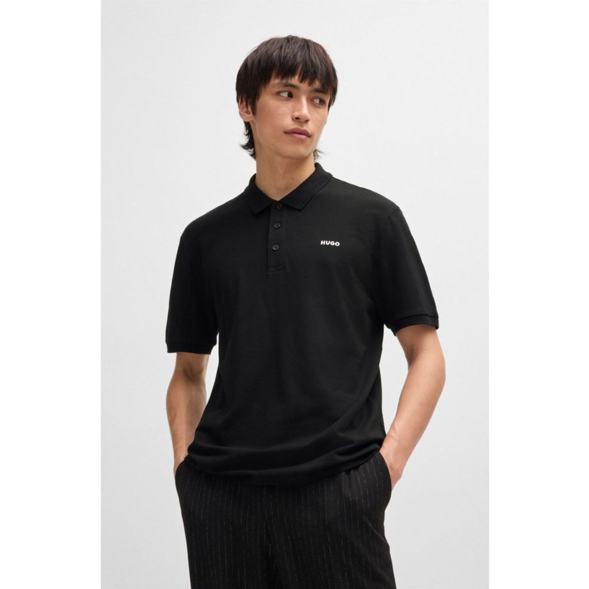 HUGO BOSS - Hugo - Polo de piqué de algodón con estampado con logo/xxl