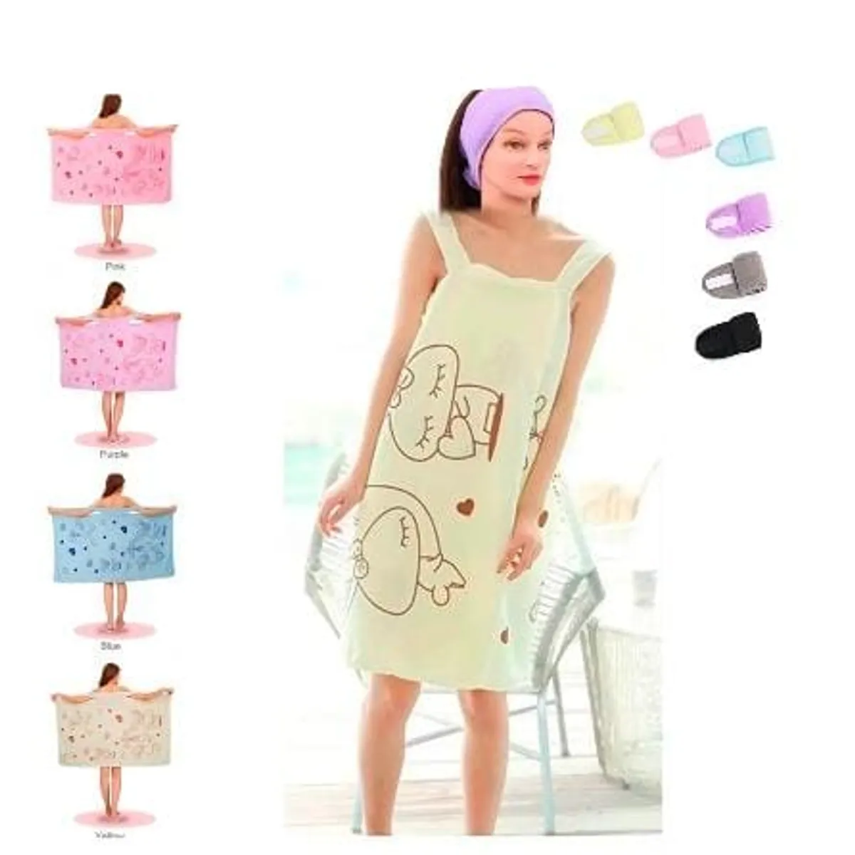 GENERICO - Pack toalla baño + toalla vincha