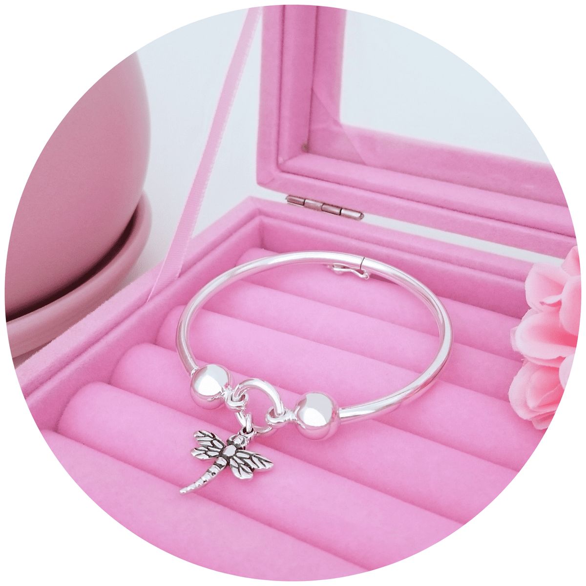 GENERICO - Pulsera Novia Libélula Regalo San Valentín Joya Plata 950