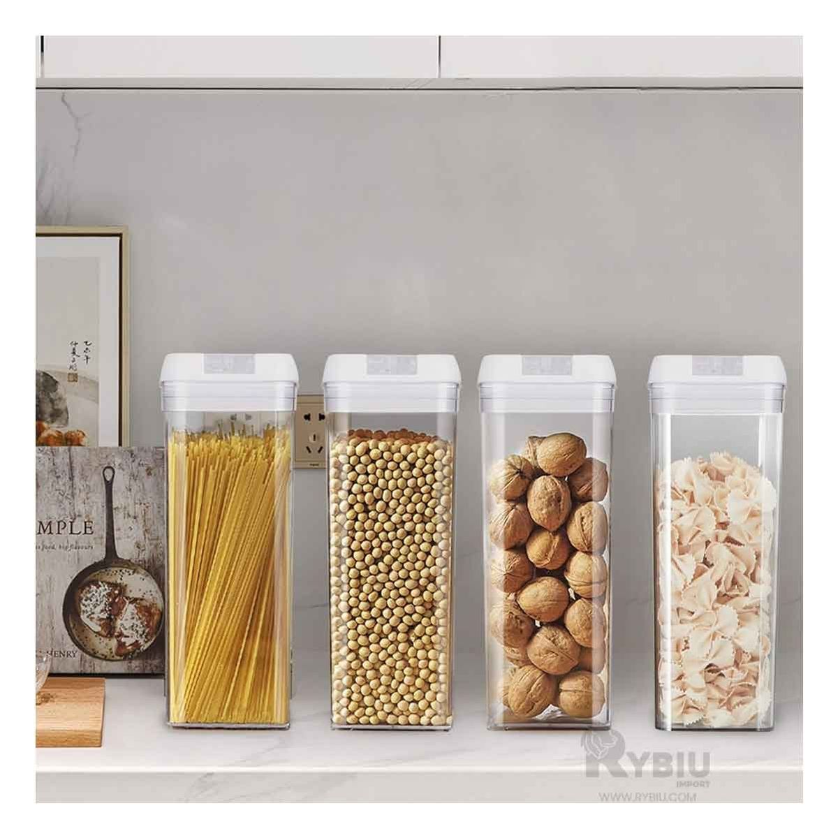 RYBIU IMPORT - Envase Optimo de 1900ml Tapa Blanca Y+Banderitas Adhesivas