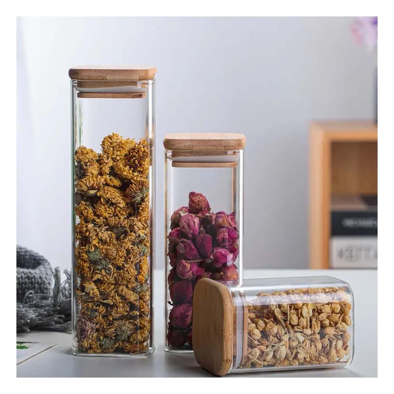 RYBIU IMPORT - Contenedor Portatil 1900ml Tapa de Bambu Y+Regalo Agendita