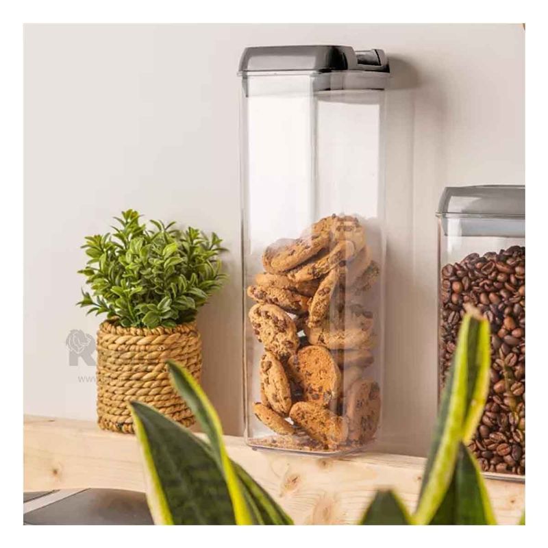 RYBIU IMPORT - Contenedor Resistente de 1900ml Tapa Negro Y+Regalo Agendita