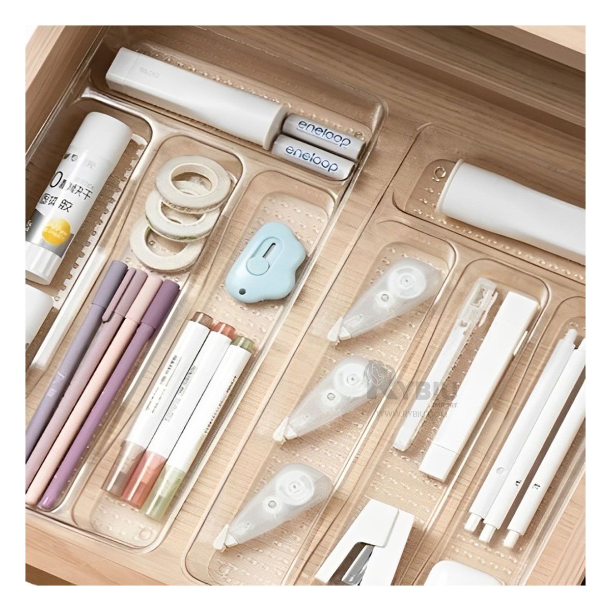 GENERICO - Bandeja de Acrilico con 4 Areas 33x18x5cm Y+Papel de Regalo