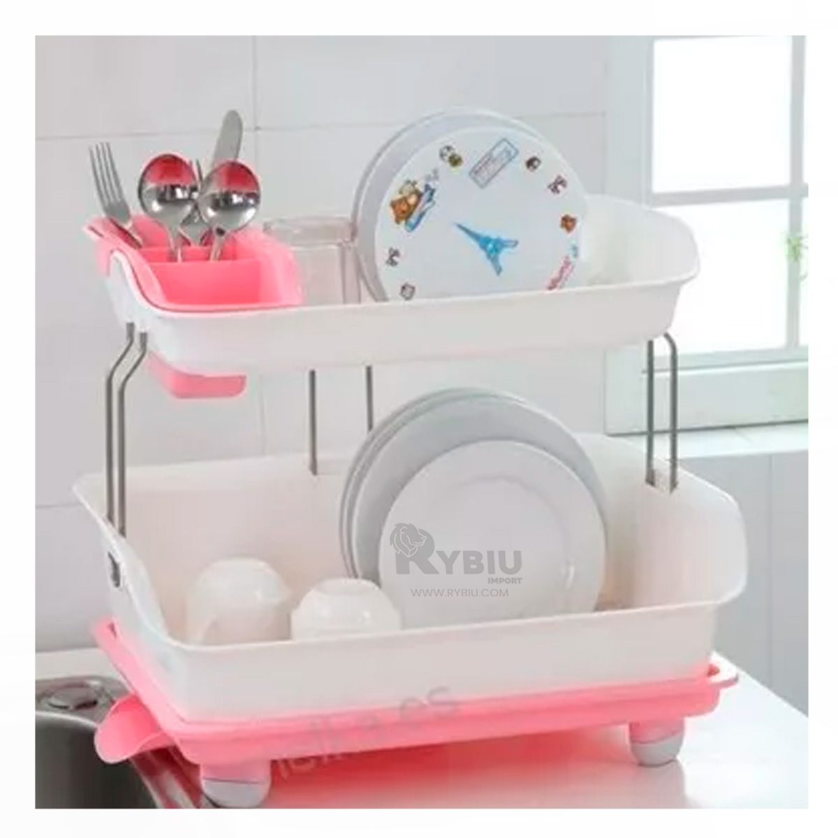 GENERICO - Secador Versatil de Plato 2N Rosado Y+Envoltorio de Regalo