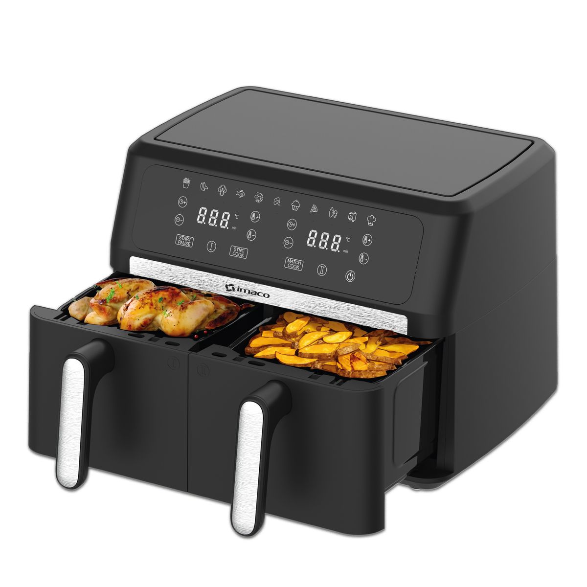 IMACO - Freidora de aire 9 litros doble digital XXL Imaco AF1790D