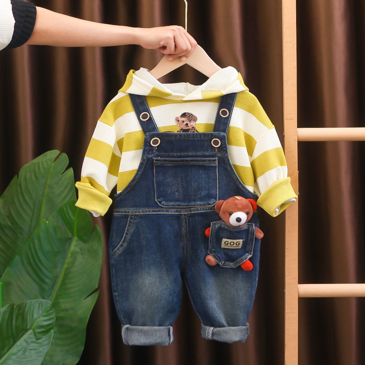 GENERICO - ROPA PARA NIÑO DE OSITOS - OVEROLL Y POLERA