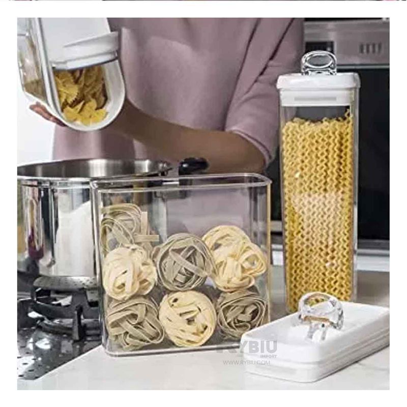 GENERICO - Contenedor Funcional de 1900ml Tapa Blanca Y+Papel de Regalo