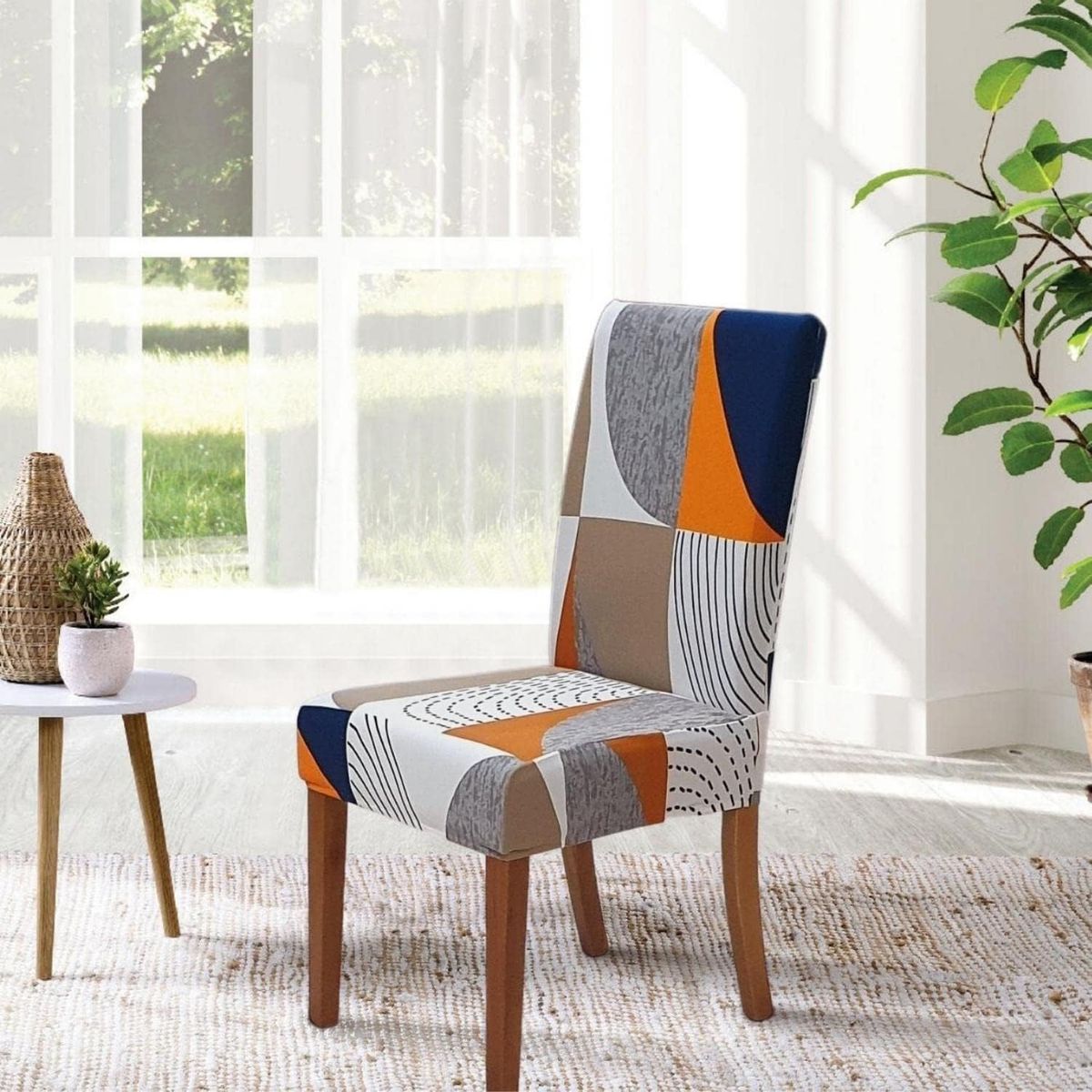 GENERICO - Funda de Sillas Pack 6und  Diseño Espiral Multicolor