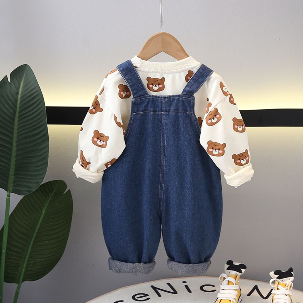 GENERICO - ROPA PARA BEBE DE OSO - OVEROLL Y POLERA