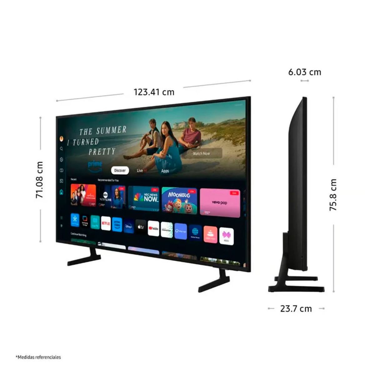 SAMSUNG - Televisor Samsung Smart Tv. 55" 4K UHD Tizen OS 2024 55DU7000