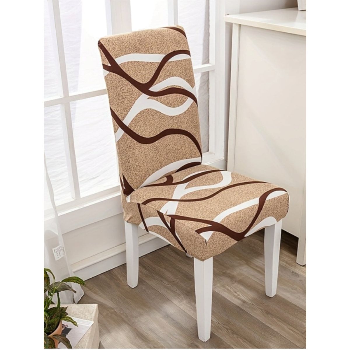 GENERICO - Funda de Sillas Pack 6und  Estampado Camel