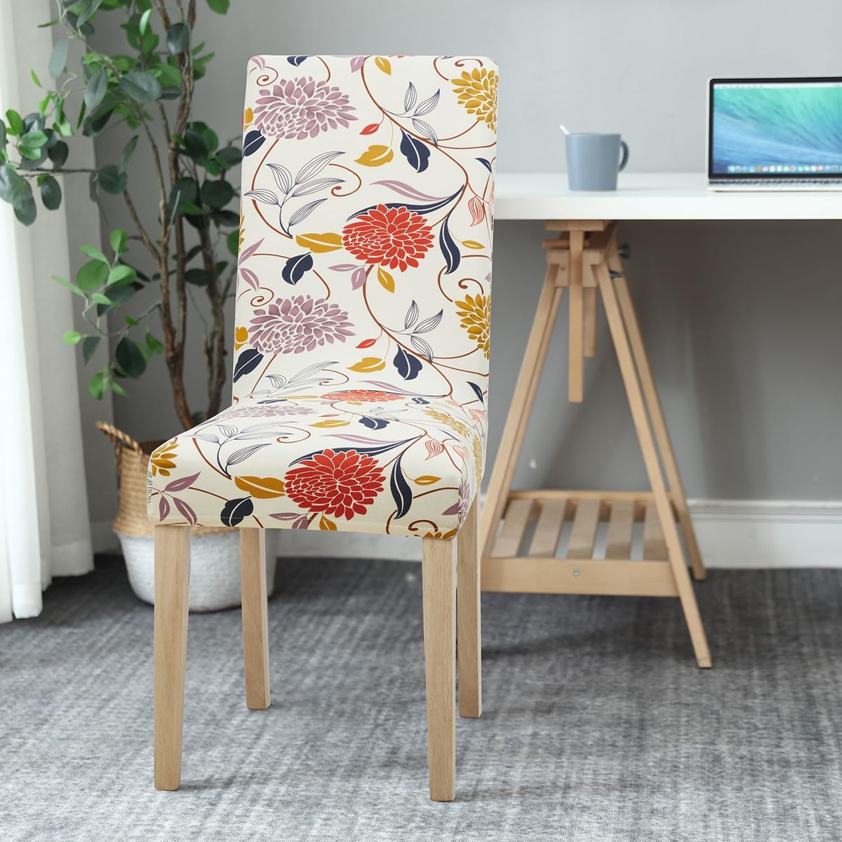 GENERICO - Funda de Sillas Pack 6und  Estampado Floral